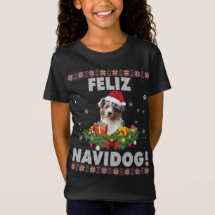 Feliz Navidog Aussie Dog Ugly Sweater Christmas Sa