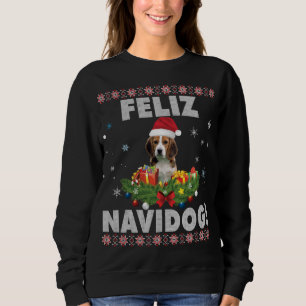 Feliz Navidog Beagle Dog Ugly Sweater Santa Merry