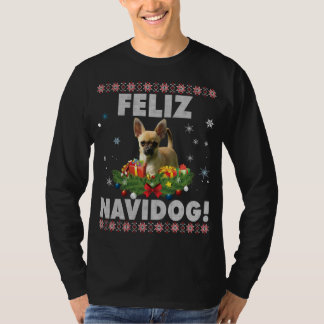 Feliz Navidog Chihuahua Dog Ugly Sweater Santa Chr