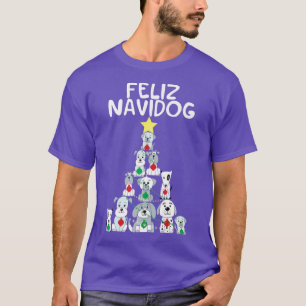 Feliz Navidog Christmas Dog Funny Cute Xmas Tree  T-Shirt
