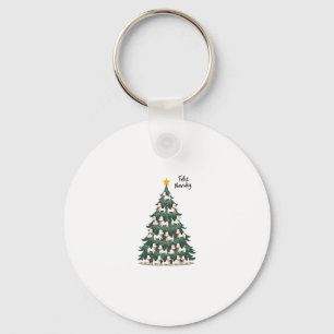 Feliz Navidog Christmas Dog T-Shirt, Funny Cute Xm Key Ring