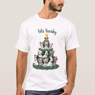 Feliz Navidog Christmas Dog T-Shirt, Funny Cute Xm T-Shirt
