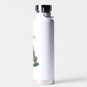 Feliz Navidog Christmas Dog T-Shirt, Funny Cute Xm Water Bottle