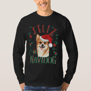 Feliz Navidog Cute Pembroke Welsh Corgi Wearing Ch T-Shirt