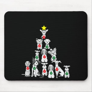 Feliz Navidog Funny Christmas Dog Cute Xmas Tree D Mouse Mat