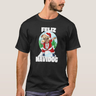 Feliz Navidog Funny Dabbing Pug Santa Claus Christ T-Shirt