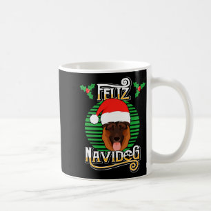 Feliz Navidog German Shepherd Dog Holiday Merry Ch Coffee Mug