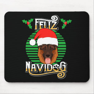 Feliz Navidog German Shepherd Dog Holiday Merry Ch Mouse Mat