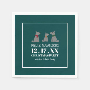 Feliz Navidog, Spanish Style Christmas Napkin