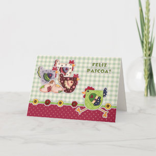 Feliz Páscoa. Easter Card in Portuguese