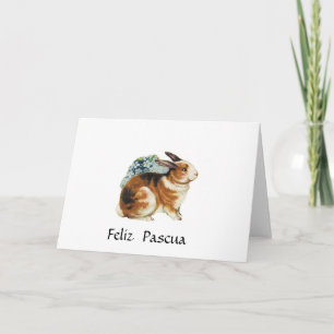 Feliz Pascua  , Happy Easter  in spanish Holiday Card