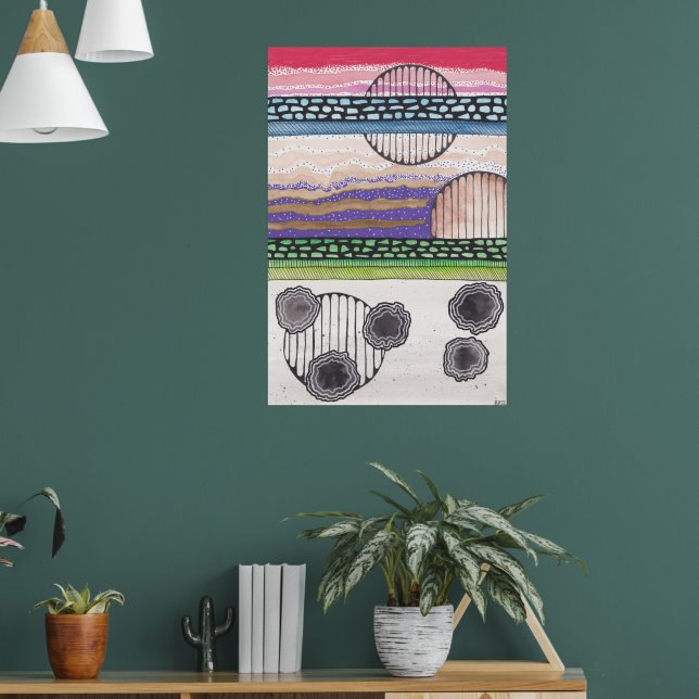 Fell Top Fantasy, original mixed media painting Poster (Living Room 1)