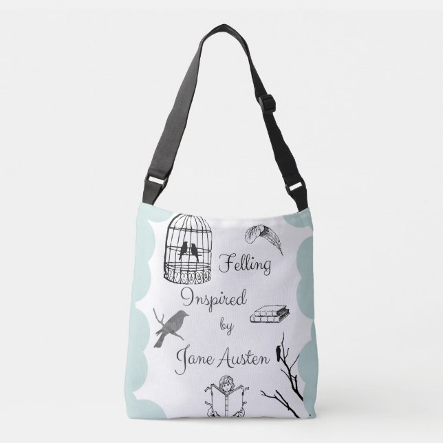 Felling Inspired by Jane Austen Crossbody Bag (Front)