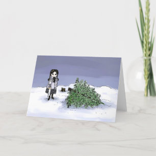 Felling the Holiday Tree Card