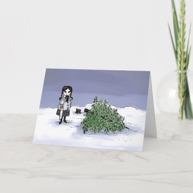 Felling the Holiday Tree Card (Front)