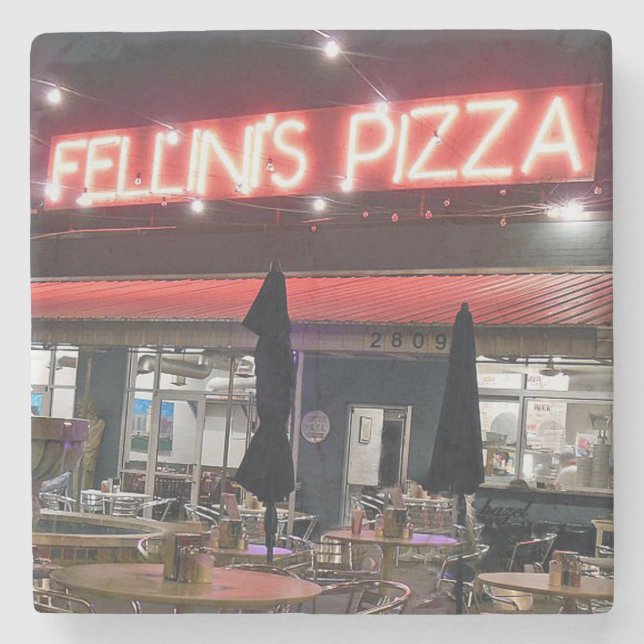 Fellini's, Fellini's Buckhead, Fellini's. Stone Coaster (Front)