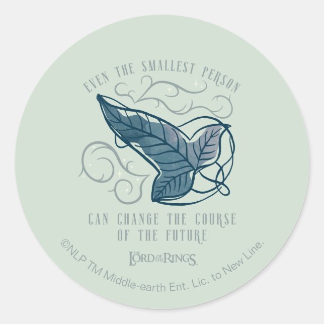 Fellowship Elven Brooch Quote Graphic Classic Round Sticker (Front)