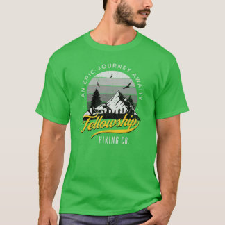 Fellowship Hiking Co An Epic Journey Awaits Distre T-Shirt