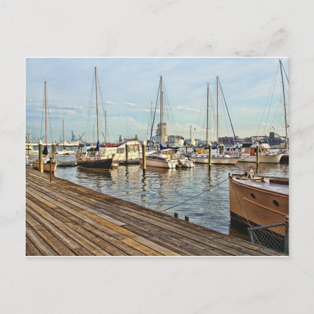 Fells Point Marina in Maryland Postcard (Front)