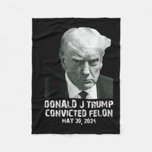 Felon Donald Trump Guilty Lock Him Up Trump Prison Fleece Blanket