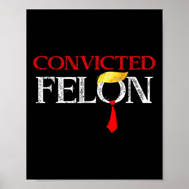 Felon Donald Trump Guilty Lock Him Up Trump Prison Poster (Front)