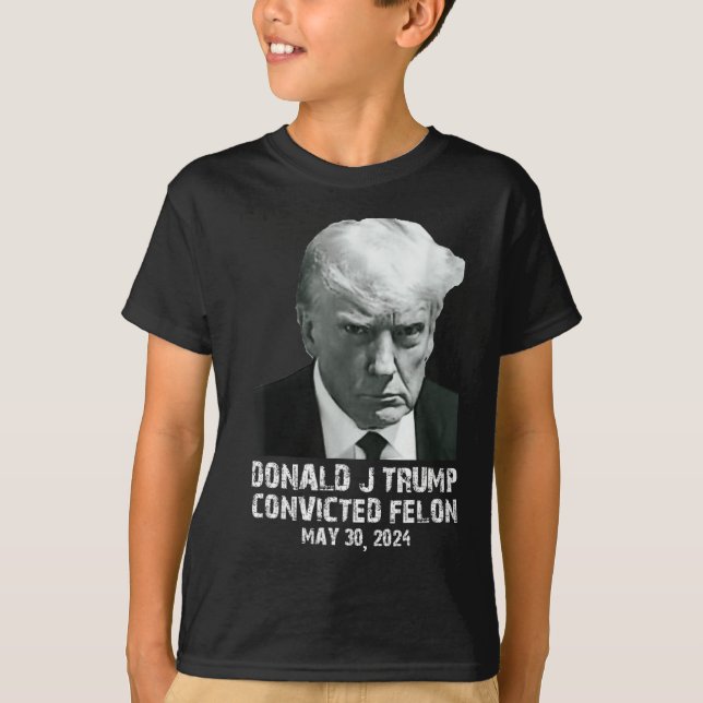 Felon Donald Trump Guilty Lock Him Up Trump Prison T-Shirt (Front)