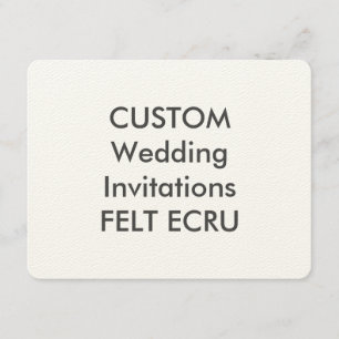 FELT ECRU 110lb 5.5" x 4.25" Wedding Invitations