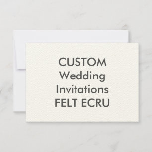 FELT ECRU 110lb 6.25" x 4.5" Wedding Invitations