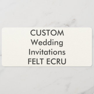 FELT ECRU 110lb 9.25" x 4" Wedding Invitations