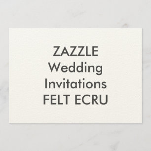 FELT ECRU 7" x 5" Wedding Invitations