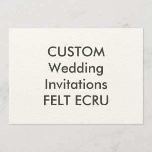 FELT ECRU 7" x 5" Wedding Invitations