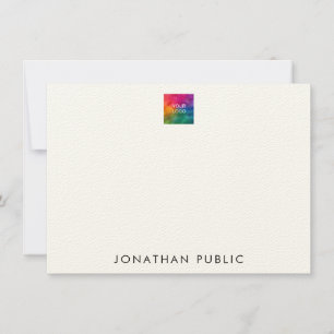 Felt Ecru Upload Your Own Logo Professional Card