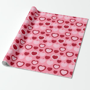 Felt Hearts Wrapping Paper