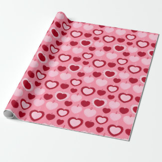 Felt Hearts Wrapping Paper