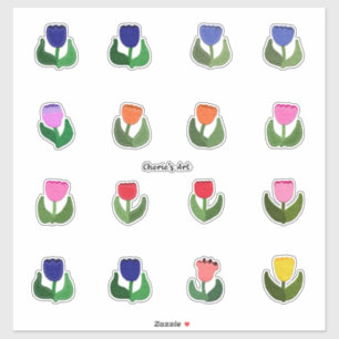 Felt Look Tulips Sheet of Cute