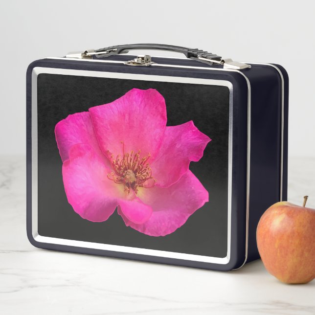 Felt pen roses - metal and black bg metal lunch box (In Situ)