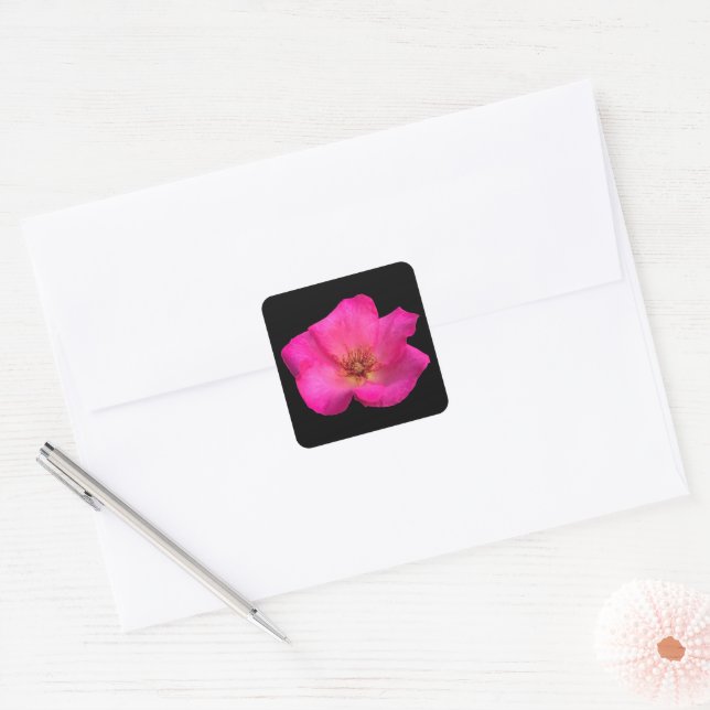 Felt Rose Square Sticker (Envelope)