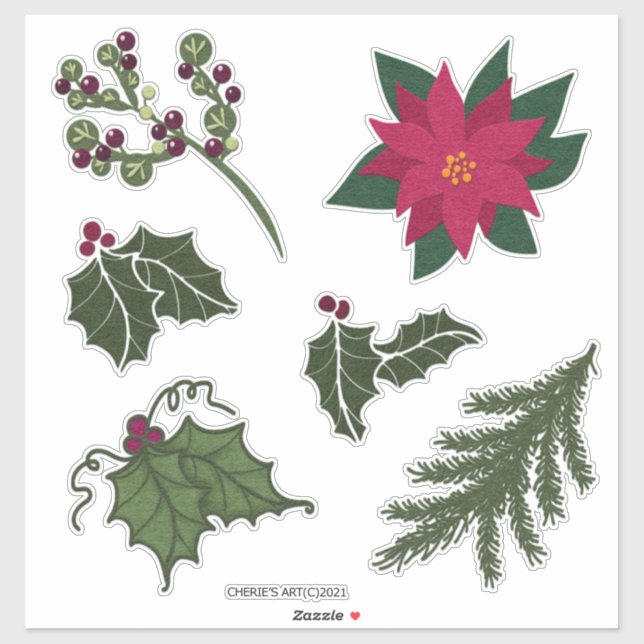 Felt Style Christmas Decorations  (Sheet)