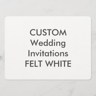 FELT WHITE 110lb 7.5" x 5.5" Wedding Invitations