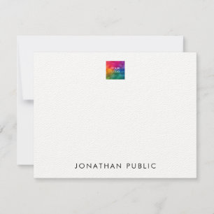 Felt White Upload Your Own Logo Personalised Card