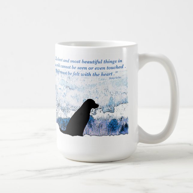 Felt with the Heart - Black Lab Coffee Mug (Right)