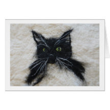 Felted Tuxedo Cat