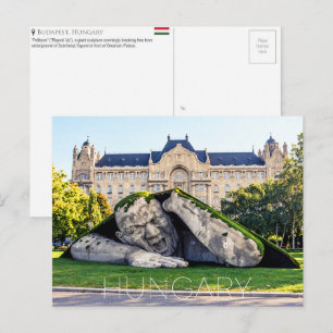 Feltépve Sculpture, Budapest, Hungary Travel Postcard