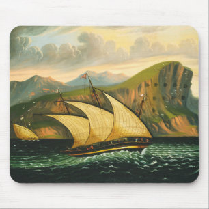 Felucca off Gibraltar by Thomas Chambers Mouse Mat