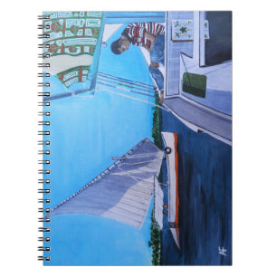 Feluccas on the Nile Painting by Alfred Fox Notebook