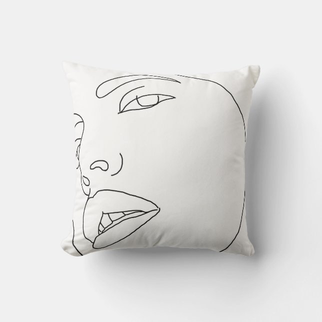 Fem Face Up Close Cushion (Front)