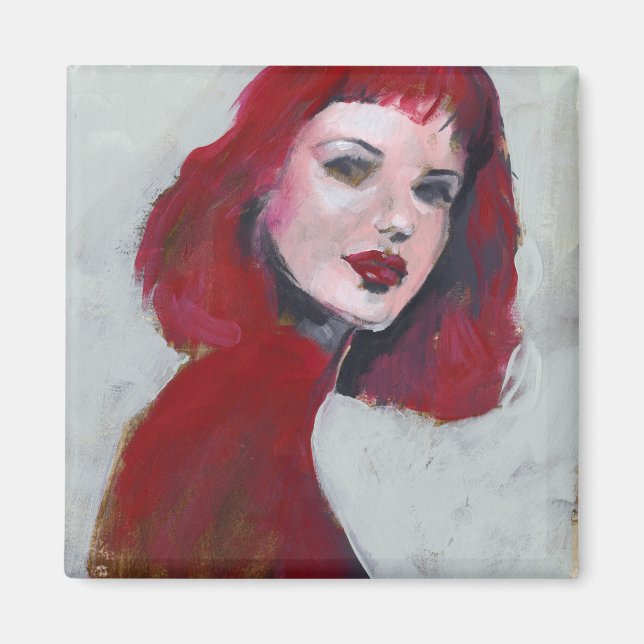 Fem Portrait - Red Magnet (Front)