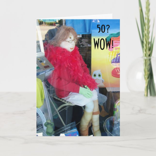 FEMALE 50th BIRTHDAY FUN-MANNEQUIN STYLE Card (Front)