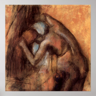 Female act, with hair-drying by Edgar Degas Poster