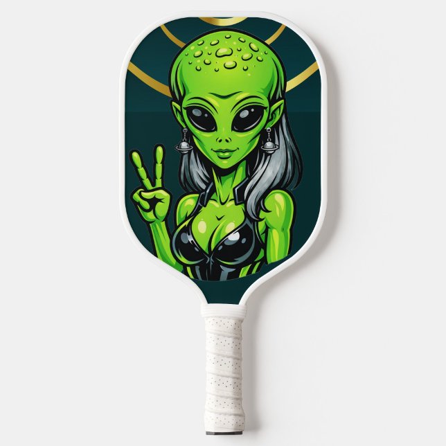 Female Alien Pickleball Paddle (“When worlds collide… on the court.”)